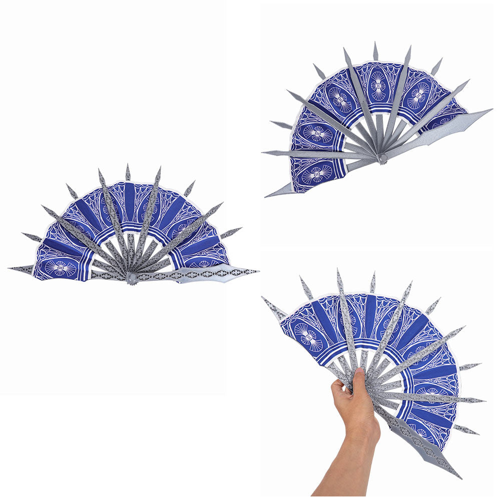 Mortal Kombat Kitana Blue Blade Fan Cosplay Prop Halloween Carnival Costume Accessories
