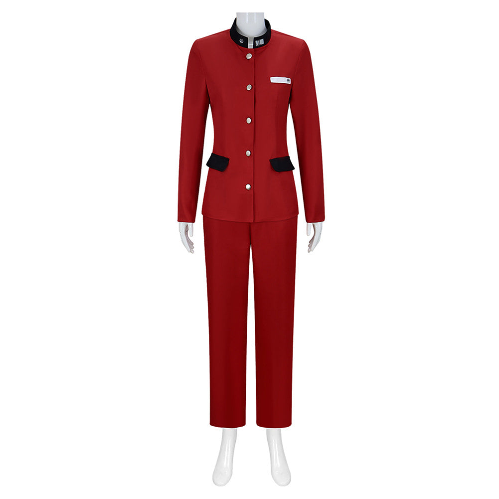 The Hundred Line Tsukumo Ima Woman Red Unifrom Outfits Halloween Carnival Party Cosplay Costume