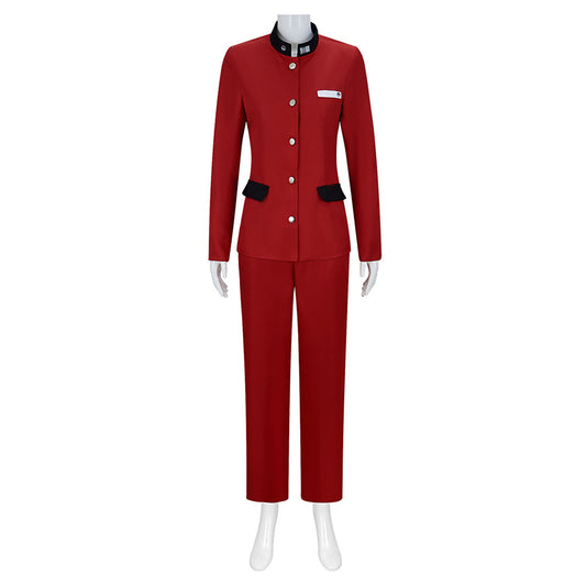 The Hundred Line Tsukumo Ima Woman Red Unifrom Outfits Halloween Carnival Party Cosplay Costume