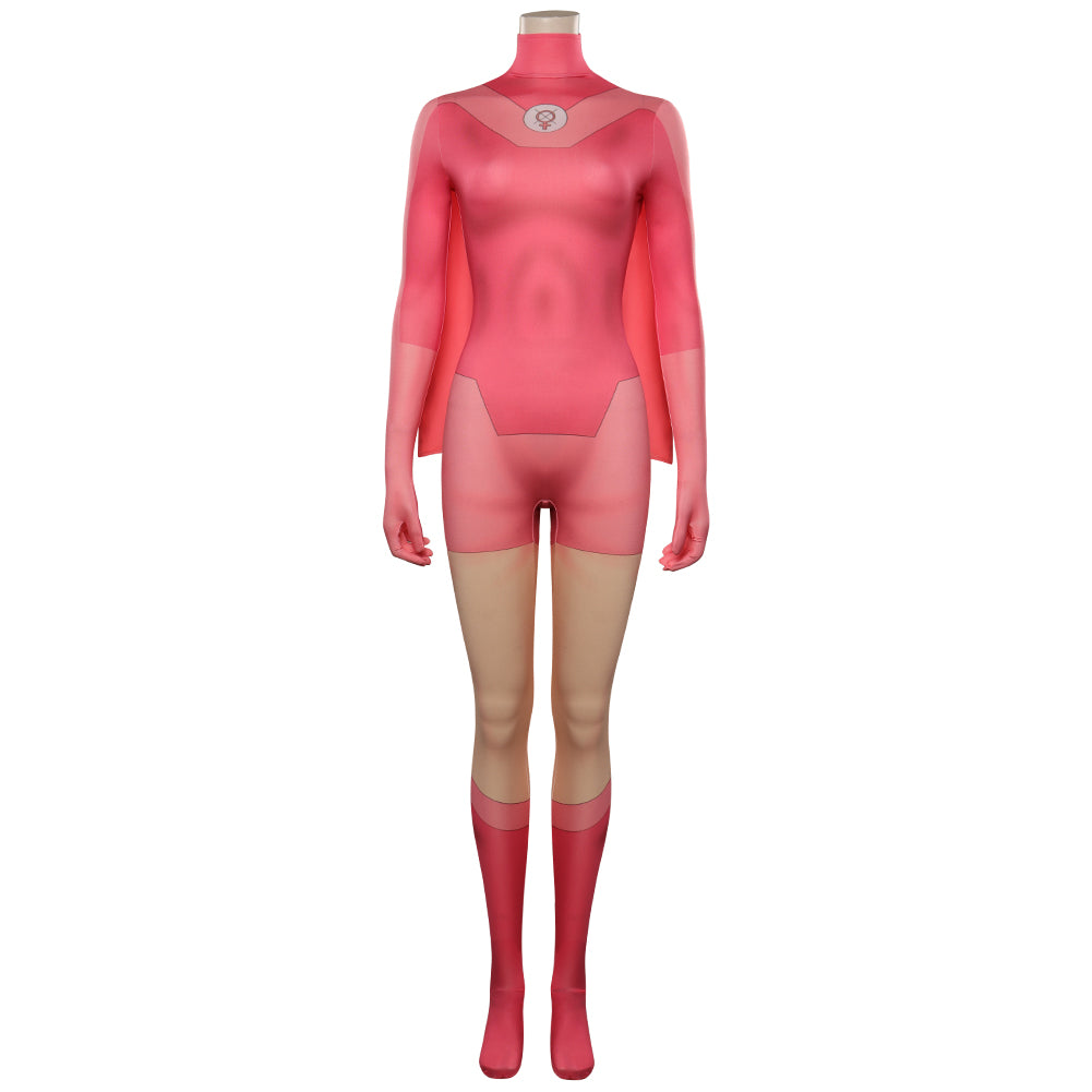 Invincible Atom Eve Cosplay Costume Jumpsuit Cloak Outfits Halloween Carnival Suit