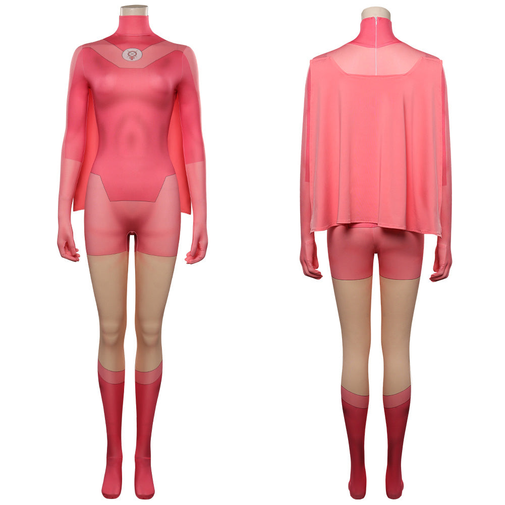 Invincible Atom Eve Cosplay Costume Jumpsuit Cloak Outfits Halloween Carnival Suit