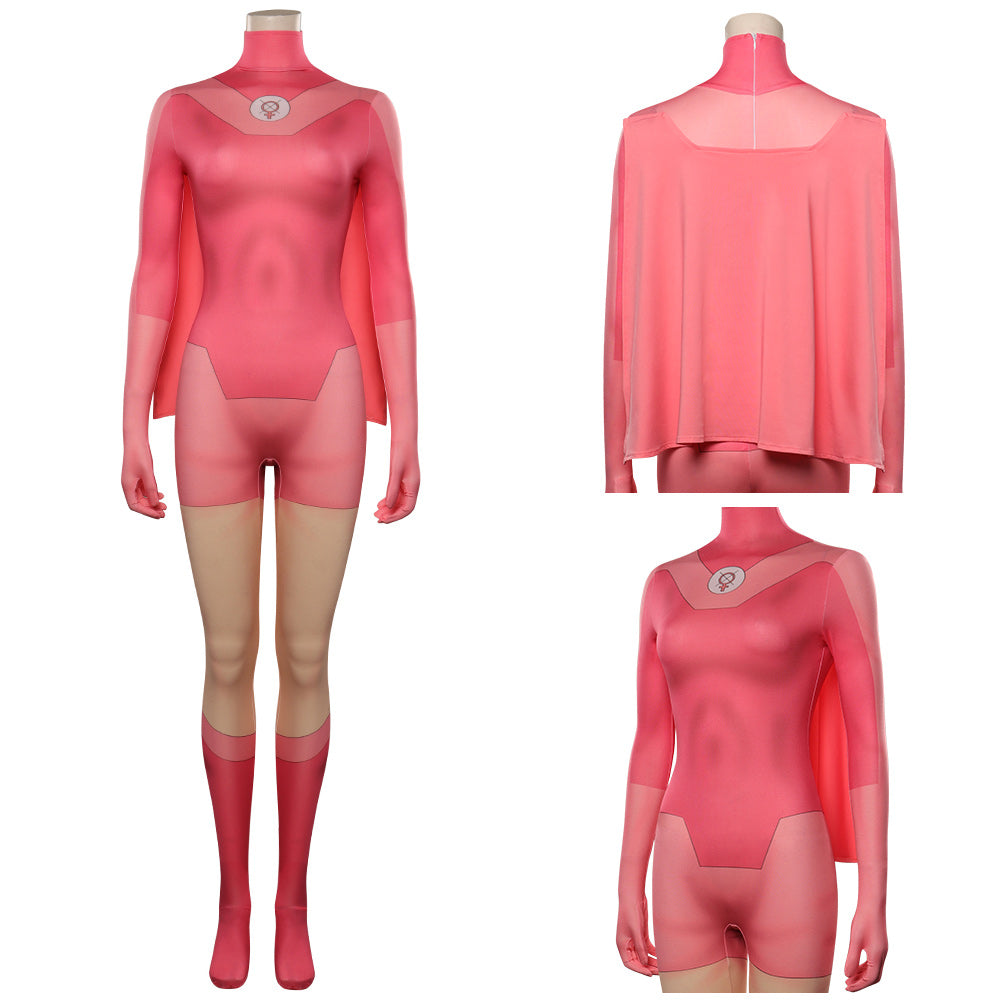 Invincible Atom Eve Cosplay Costume Jumpsuit Cloak Outfits Halloween Carnival Suit