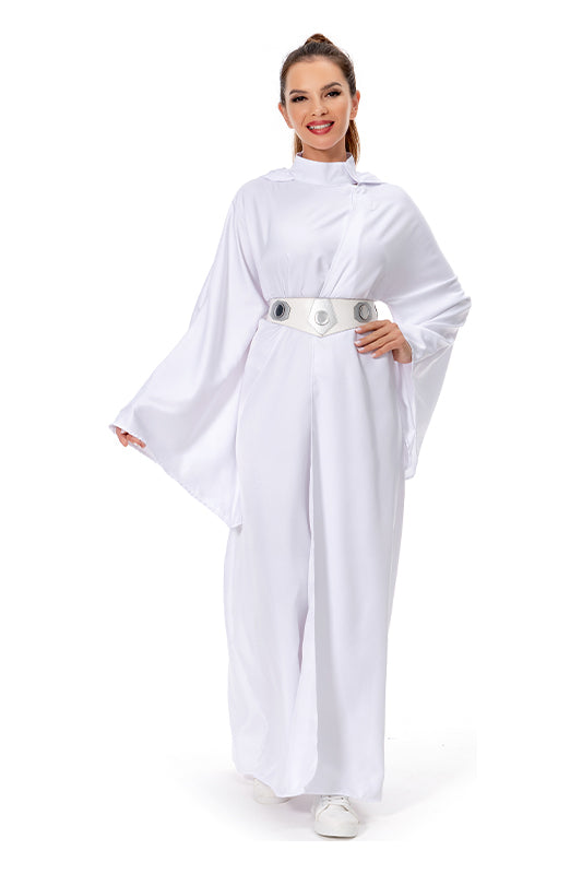 Princess Leia Cosplay Costume White Dress Outfits Halloween Carnival Suit