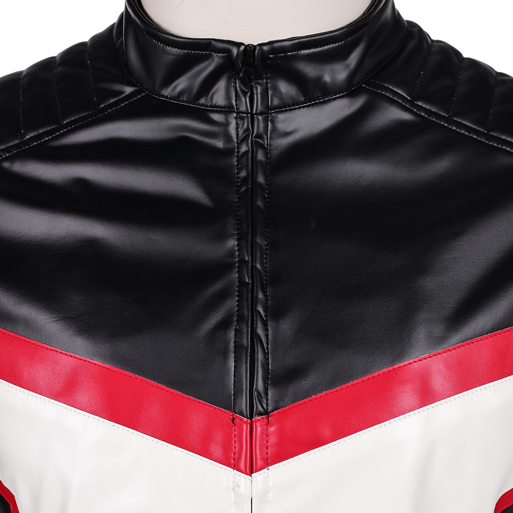 Mister Terrific Men Leather Coat Pants Set Outfits Halloween Carnival Party Cosplay Costume
