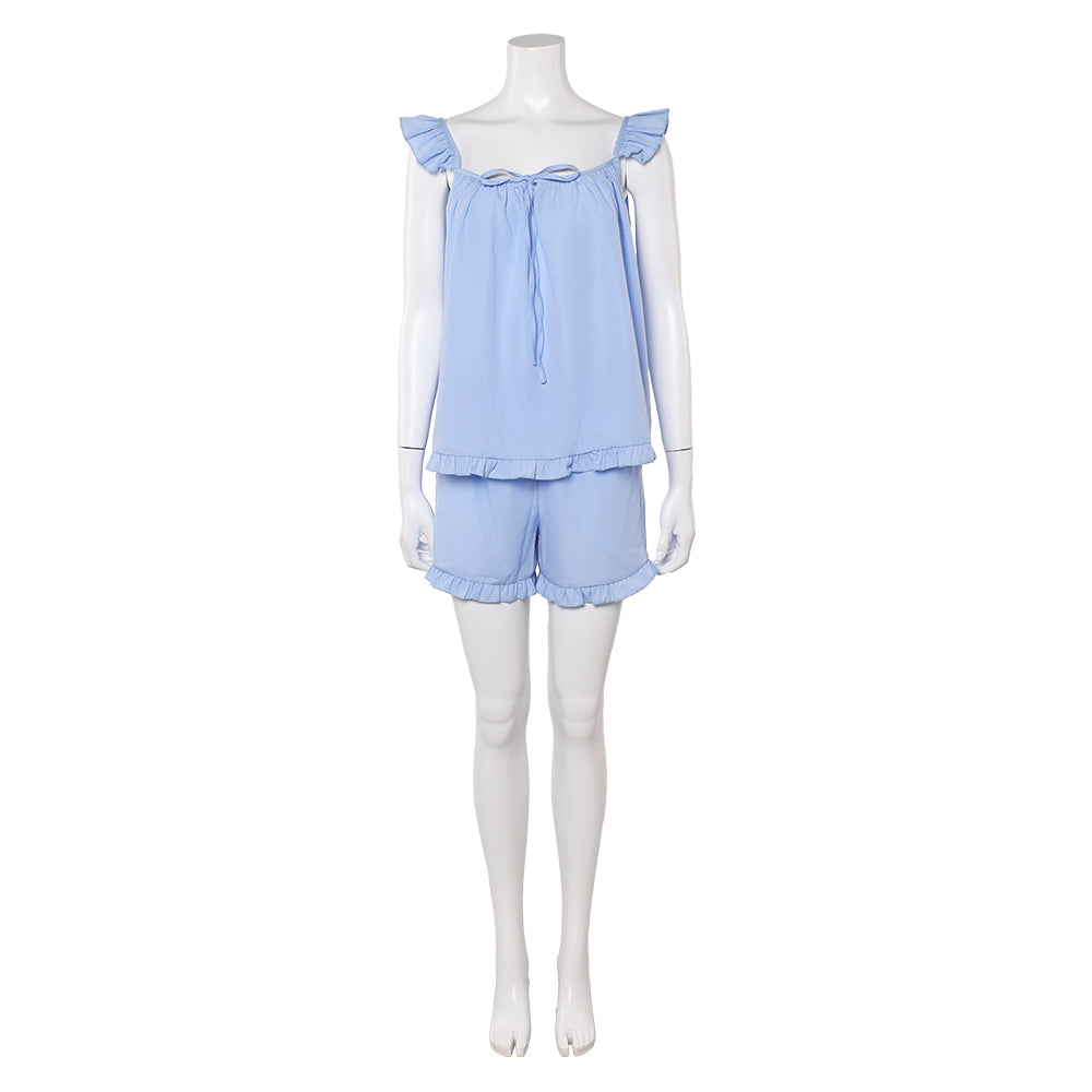 Freakier Friday Lily Davies Woman Blue Nightgowns Pajamas Halloween Carnival Party Cosplay Costume