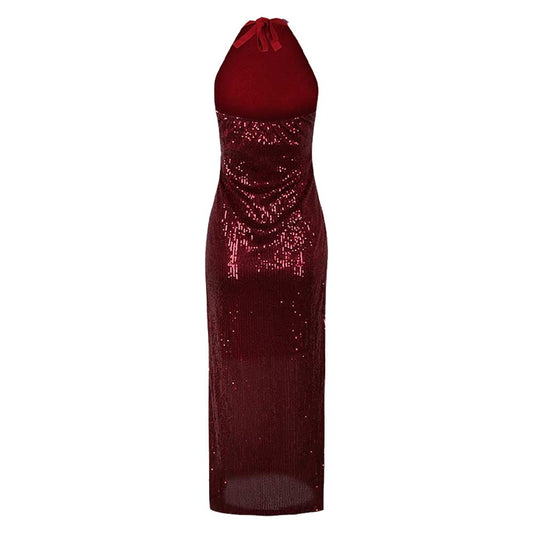 John Wick Eve Macarro The Ballerina Claret Sleeveless Gown Halloween Carnival Party Cosplay Costume