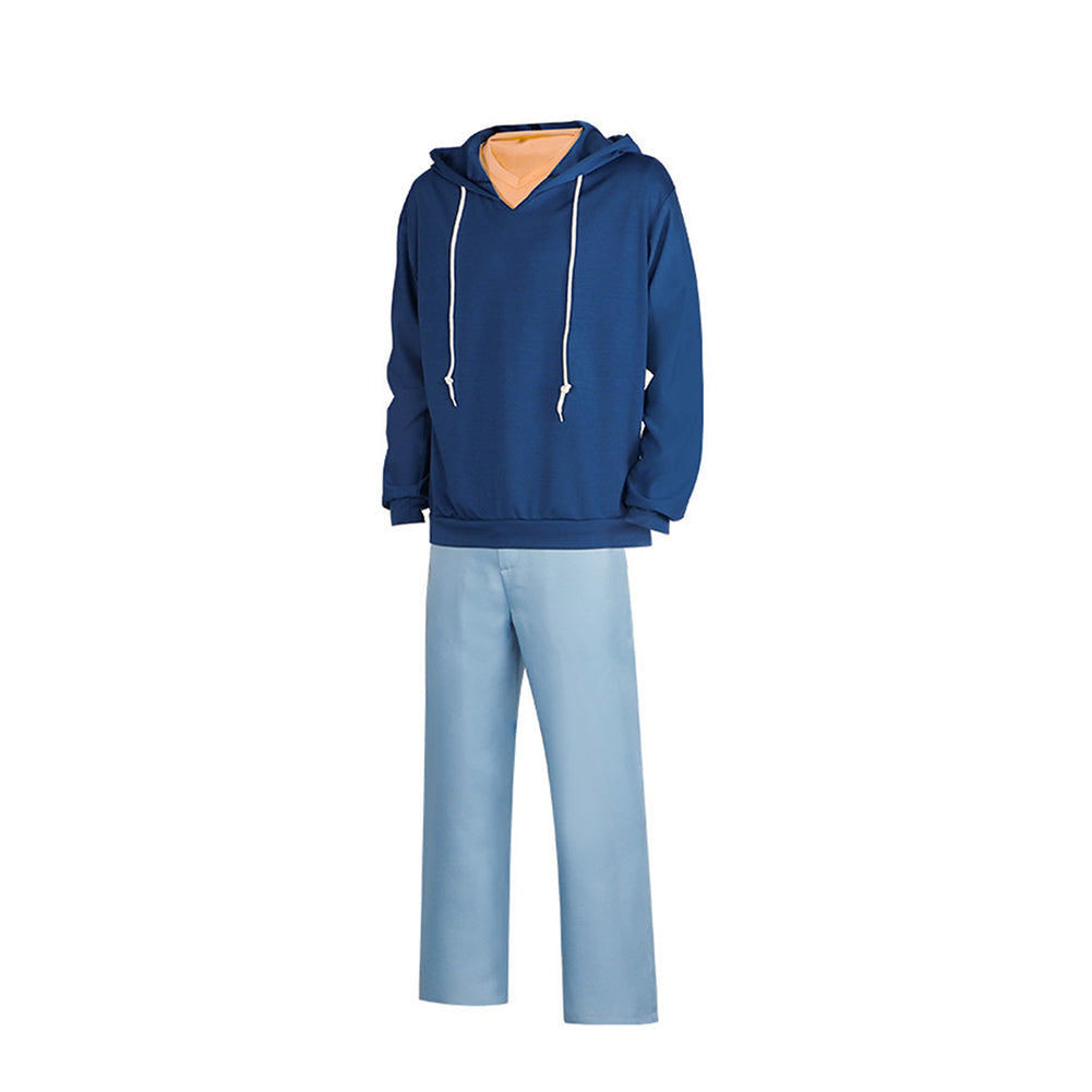 Solo Leveling Sung Jin-Woo Blue Hoodie Outfits Halloween Carnival Cosplay Costume