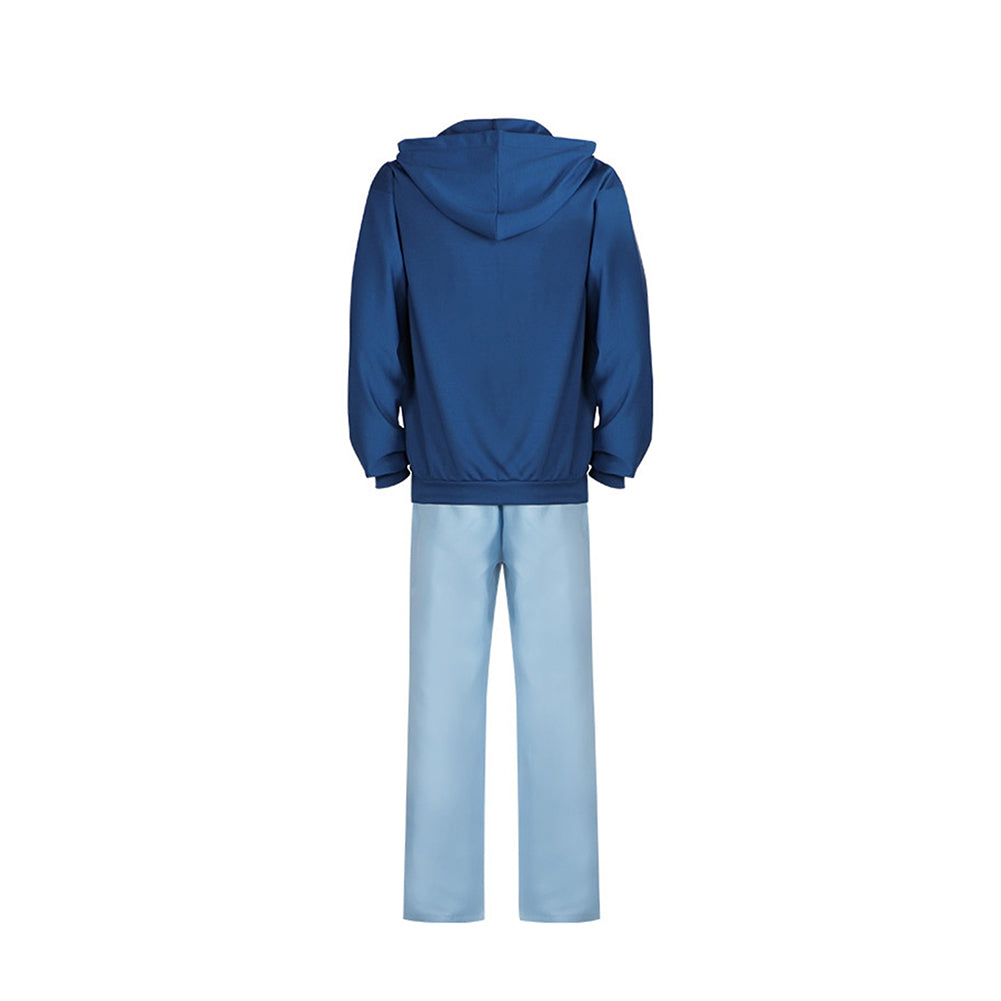 Solo Leveling Sung Jin-Woo Blue Hoodie Outfits Halloween Carnival Cosplay Costume