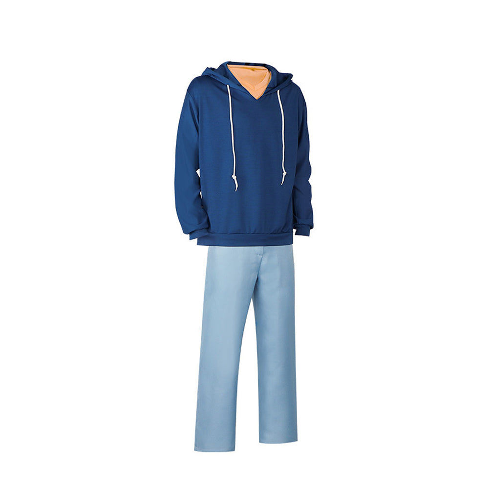 Solo Leveling Sung Jin-Woo Blue Hoodie Outfits Halloween Carnival Cosplay Costume