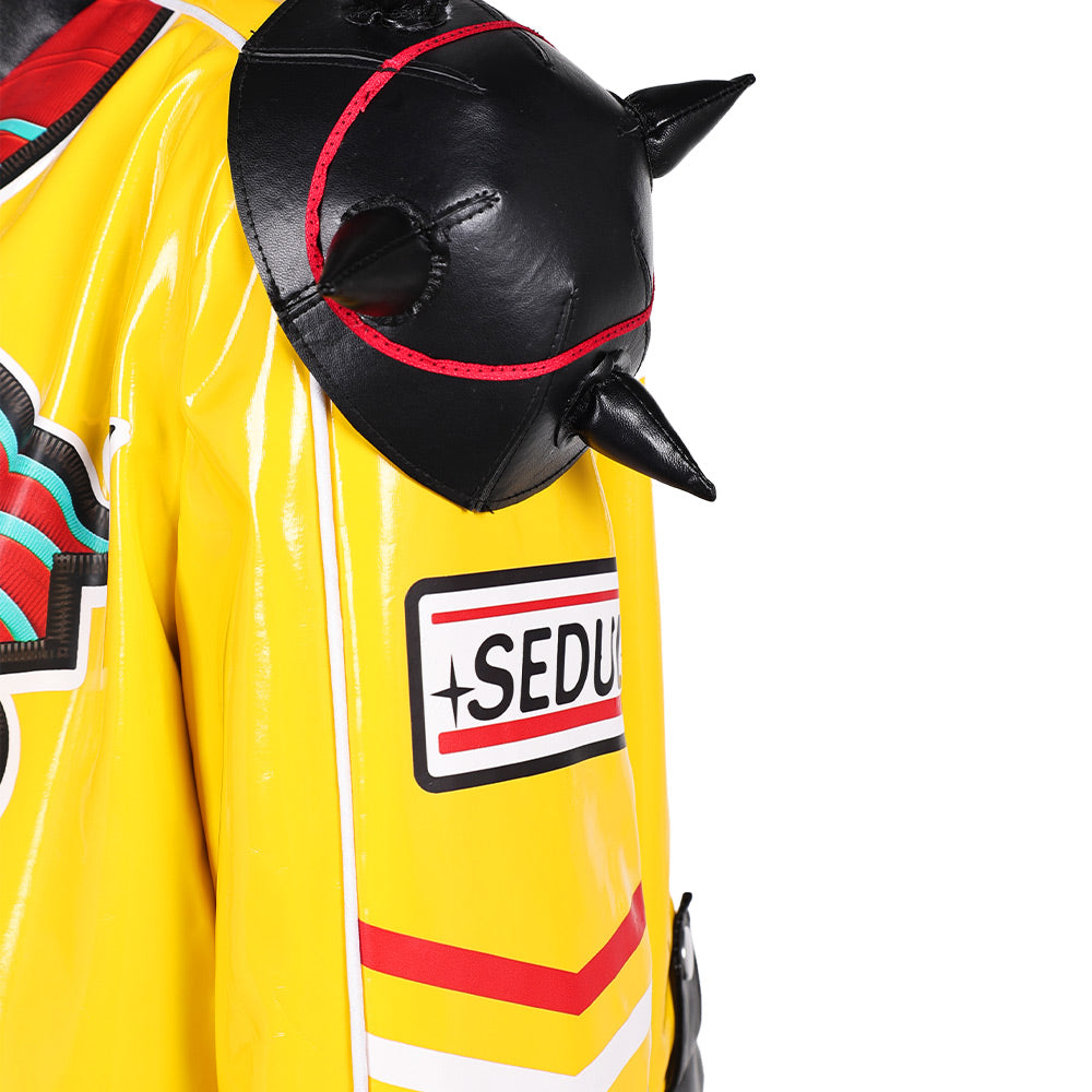Kpop Demon Hunters Rumi Yellow Leather Jacket Pants Delux version Halloween Carnival Party Cosplay Costume