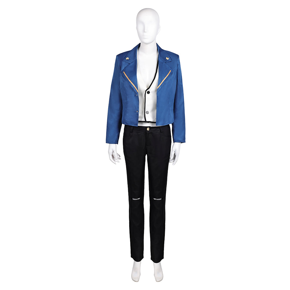 LAZARUS (2025) Christine Women Blue Suit Set Halloween Carnival Party Cosplay Costume