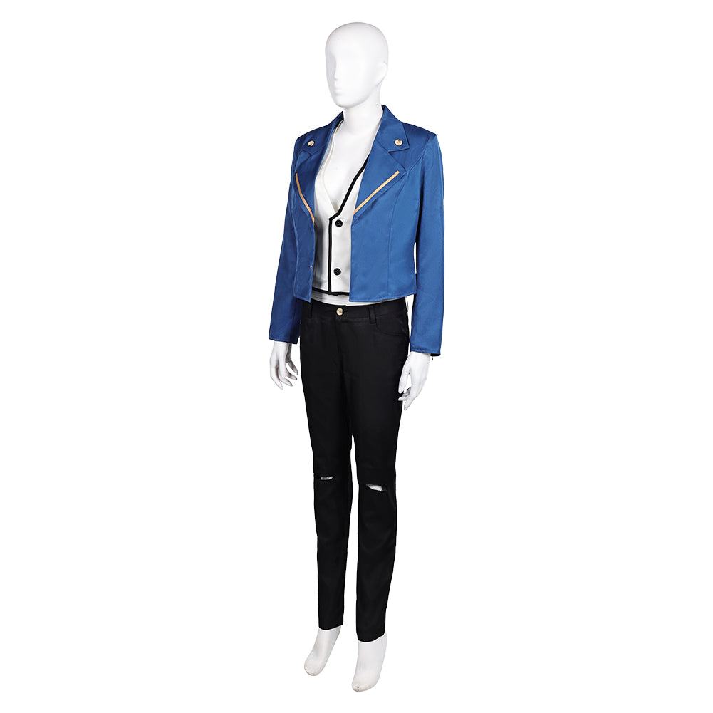 LAZARUS (2025) Christine Women Blue Suit Set Halloween Carnival Party Cosplay Costume