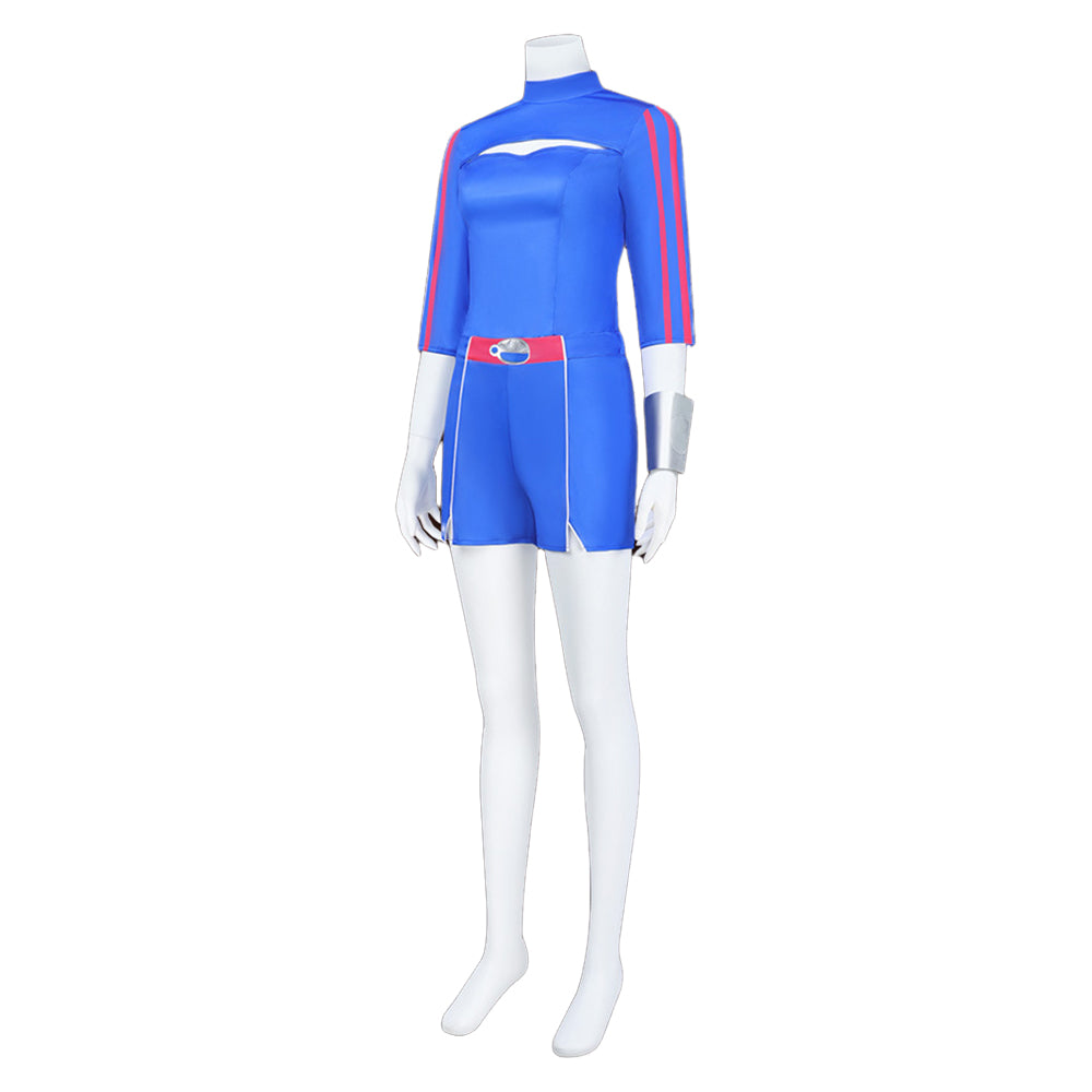Zombies 4 Addsion Well Woman Blue Top Pants Set Halloween Carnival Party Cosplay Costume