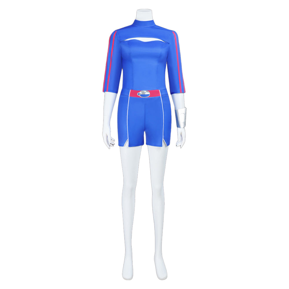 Zombies 4 Addsion Well Woman Blue Top Pants Set Halloween Carnival Party Cosplay Costume