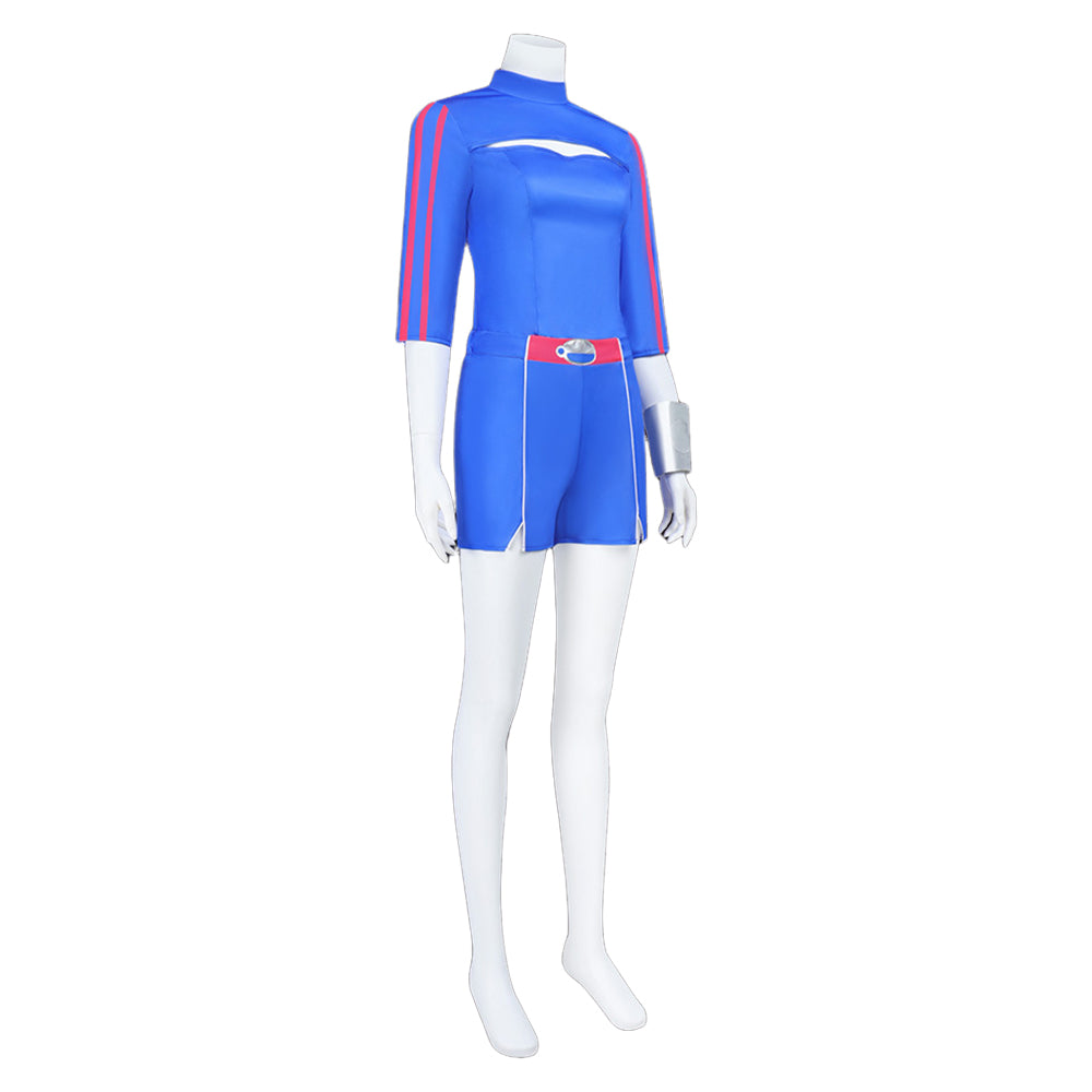 Zombies 4 Addsion Well Woman Blue Top Pants Set Halloween Carnival Party Cosplay Costume