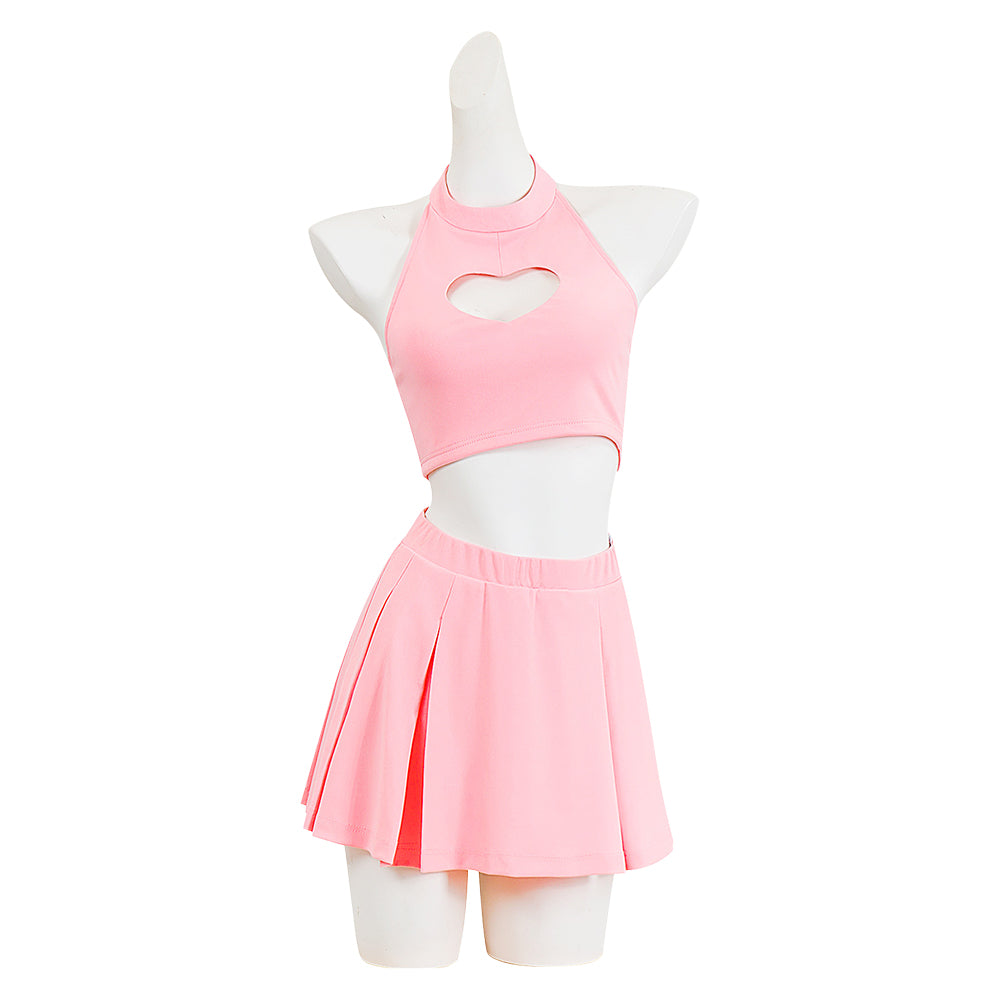 Death Note Misa Amane Women Pink Skirt Outfits Halloween Carnival Cosplay Costume