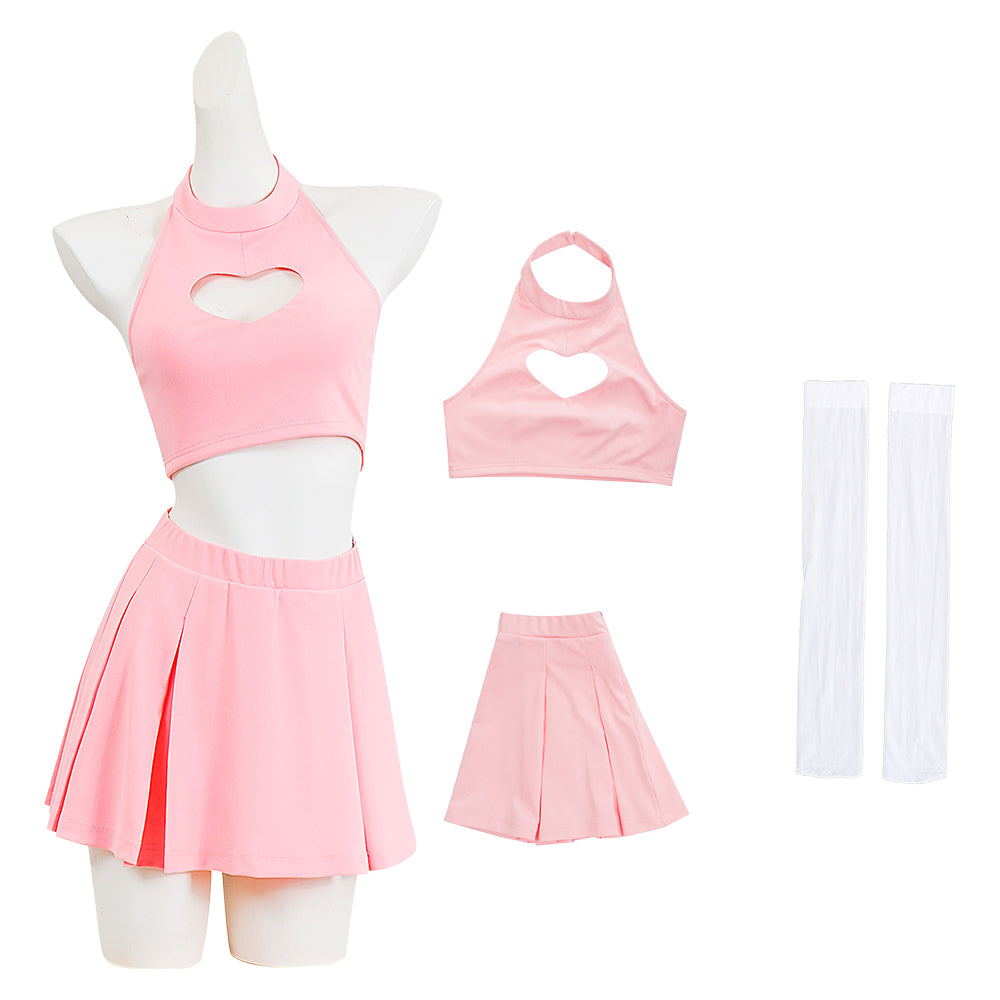 Death Note Misa Amane Women Pink Skirt Outfits Halloween Carnival Cosplay Costume