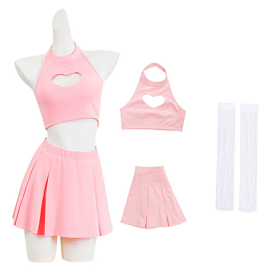 Death Note Misa Amane Women Pink Skirt Outfits Halloween Carnival Cosplay Costume