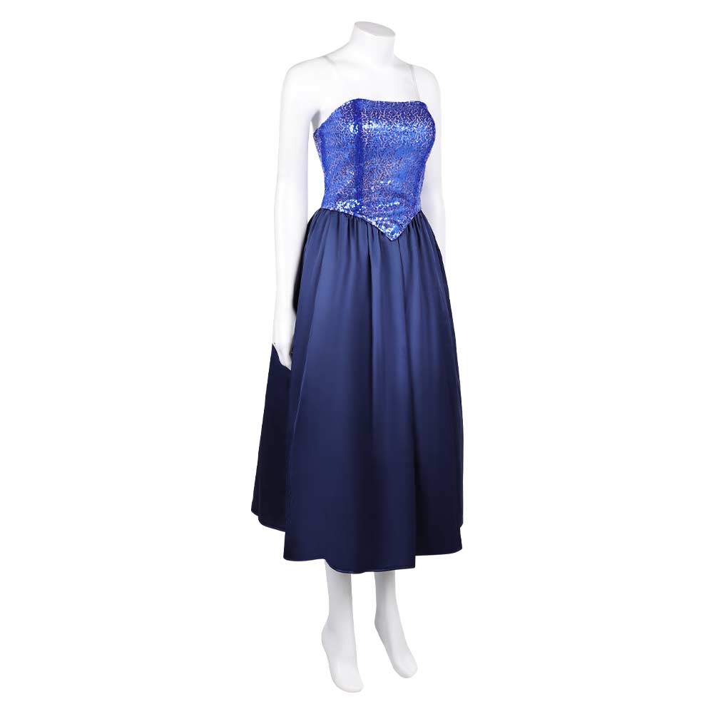 Fear Street Melissa Mckendrick Women Blue Gown Halloween Carnival Party Cosplay Costume