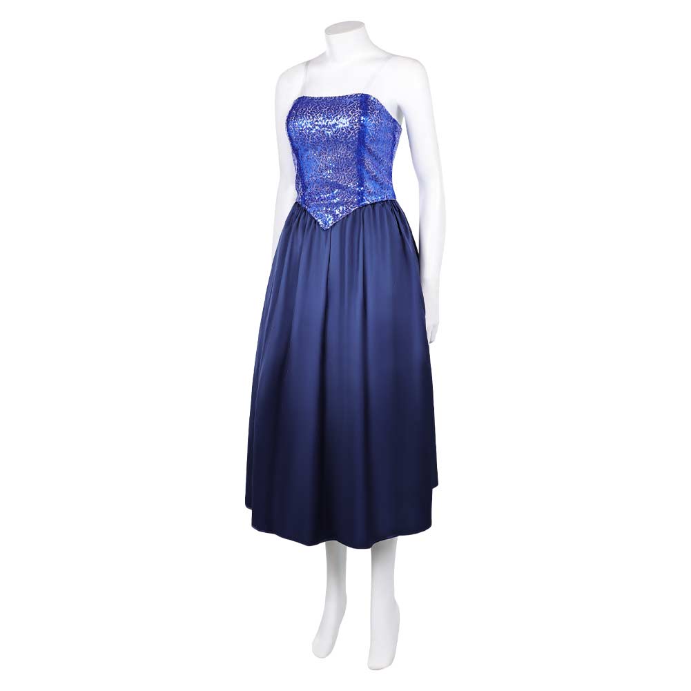 Fear Street Melissa Mckendrick Women Blue Gown Halloween Carnival Party Cosplay Costume