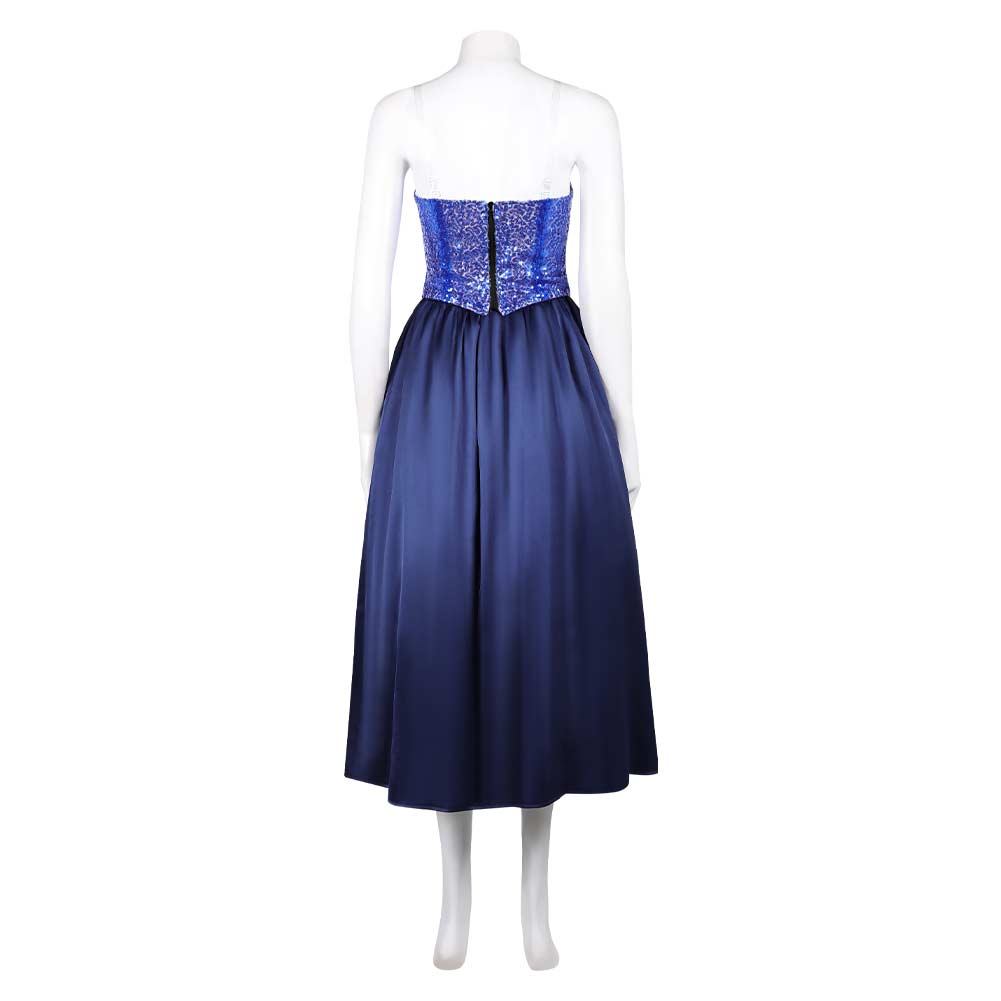 Fear Street Melissa Mckendrick Women Blue Gown Halloween Carnival Party Cosplay Costume