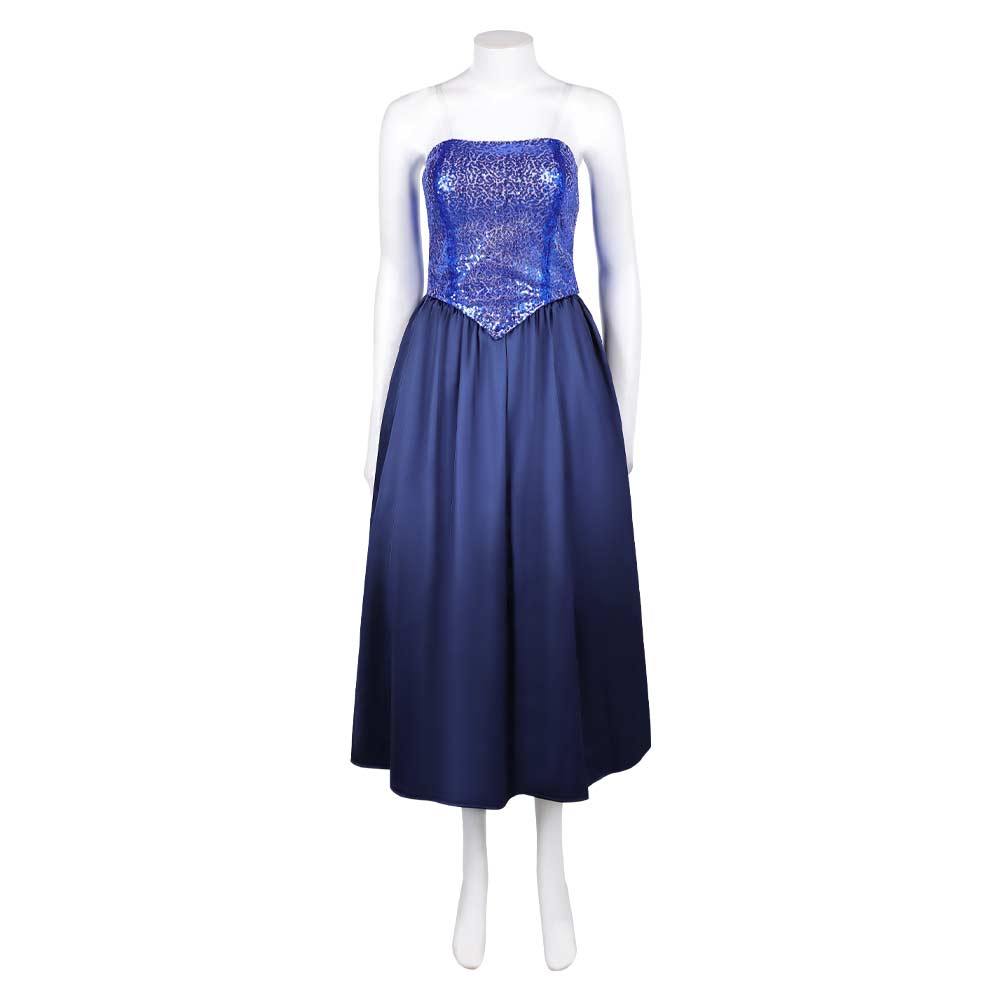 Fear Street Melissa Mckendrick Women Blue Gown Halloween Carnival Party Cosplay Costume