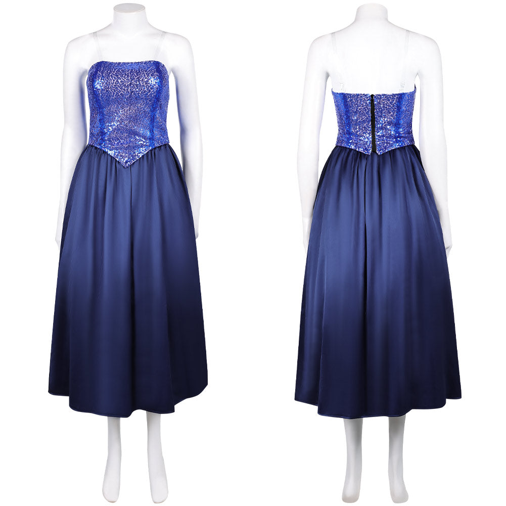 Fear Street Melissa Mckendrick Women Blue Gown Halloween Carnival Party Cosplay Costume