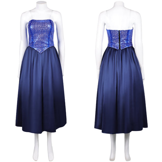 Fear Street Melissa Mckendrick Women Blue Gown Halloween Carnival Party Cosplay Costume