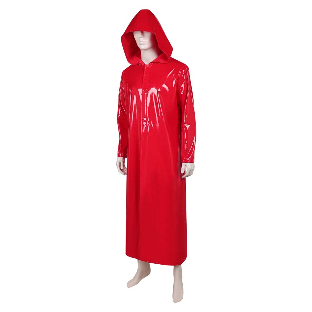 Fear Street: The Prom Queen Simone Perry Red Latex Coat Halloween Carnival Cosplay Costume