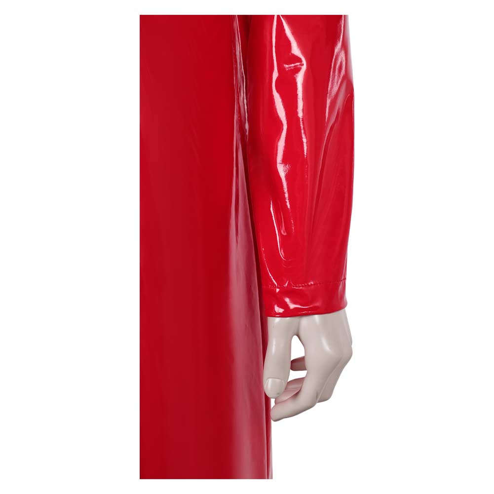 Fear Street: The Prom Queen Simone Perry Red Latex Coat Halloween Carnival Cosplay Costume