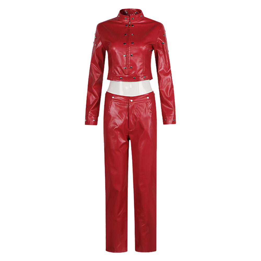 The Seven Deadly Sins Ban Red Leather Outfits Halloween Carnival Cosplay Costume