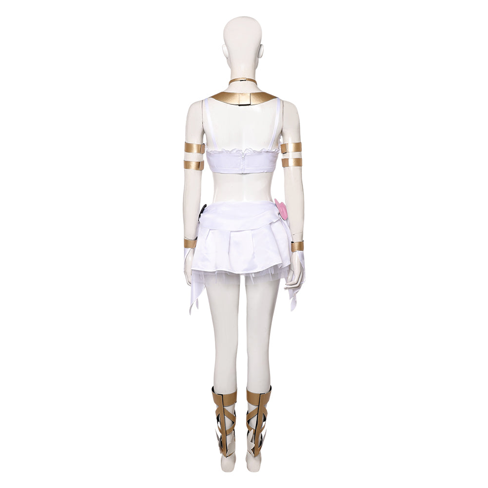 Panty & Stocking Panty Angel White Dress Halloween Carnival Party Cosplay Costume