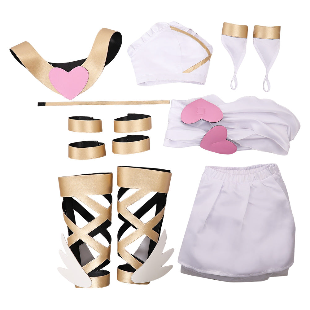 Panty & Stocking Panty Angel White Dress Halloween Carnival Party Cosplay Costume