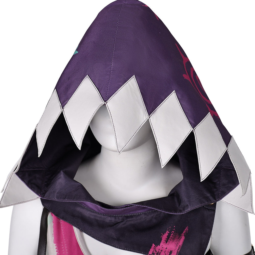 League of Legends Arcane Fractured Jinx Skin Hoodie Outfits Halloween Carnival Cosplay Costume