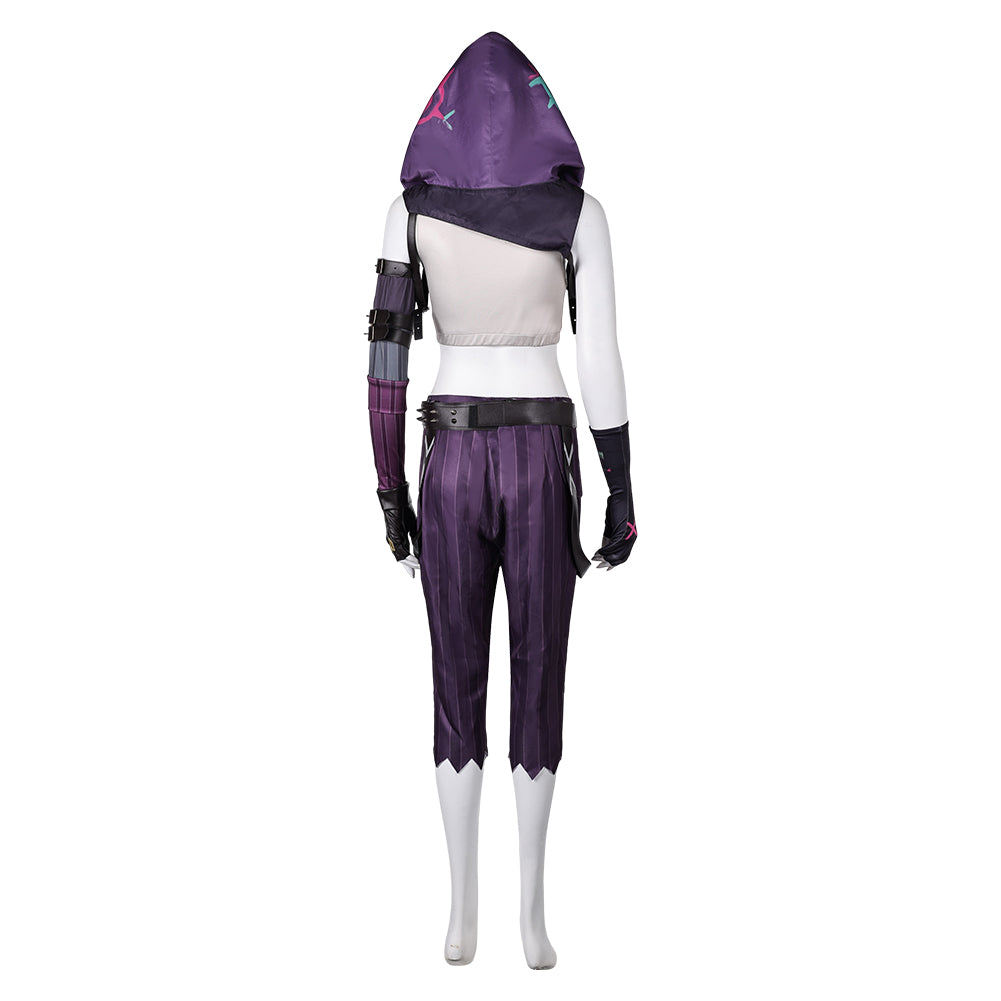 League of Legends Arcane Fractured Jinx Skin Hoodie Outfits Halloween Carnival Cosplay Costume