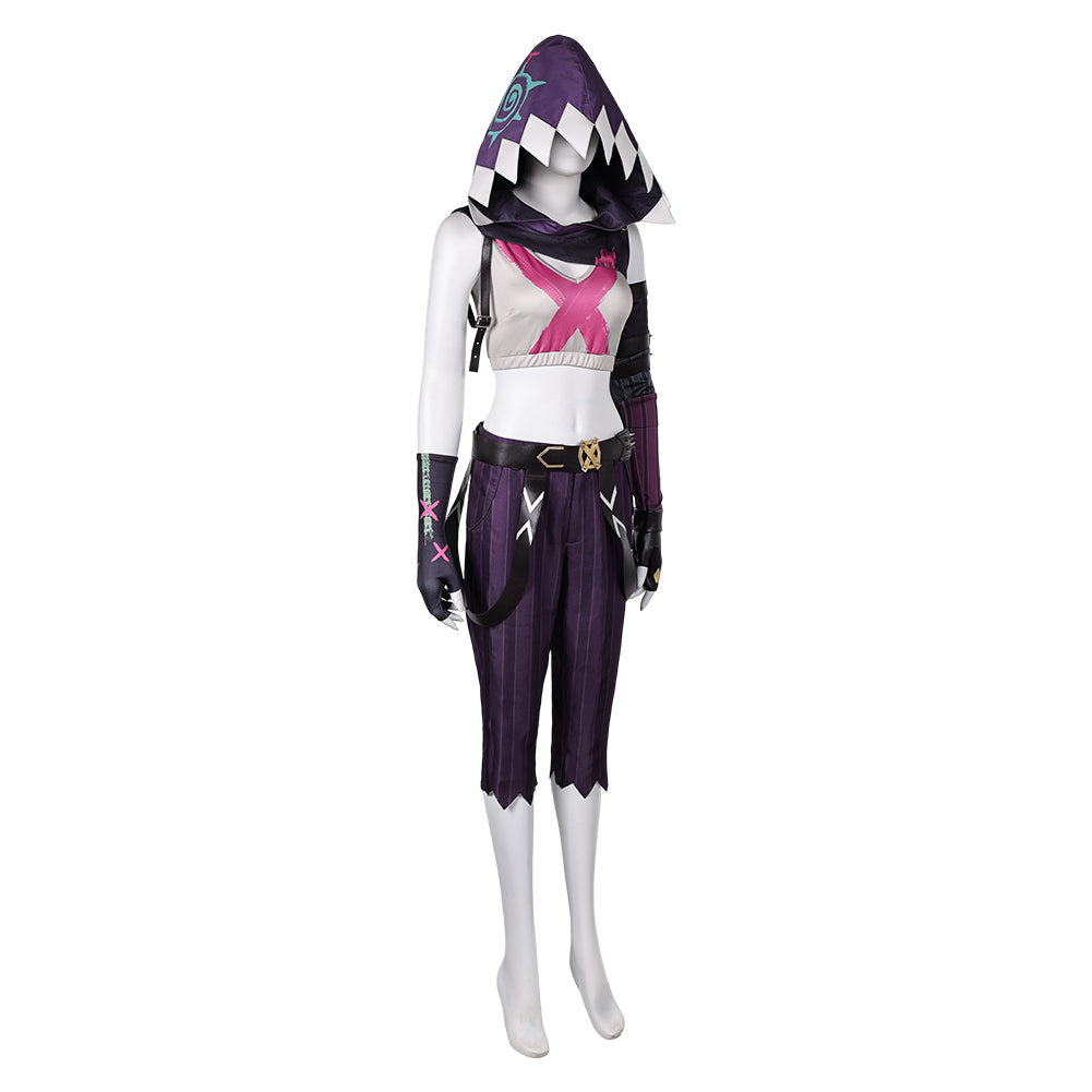 League of Legends Arcane Fractured Jinx Skin Hoodie Outfits Halloween Carnival Cosplay Costume
