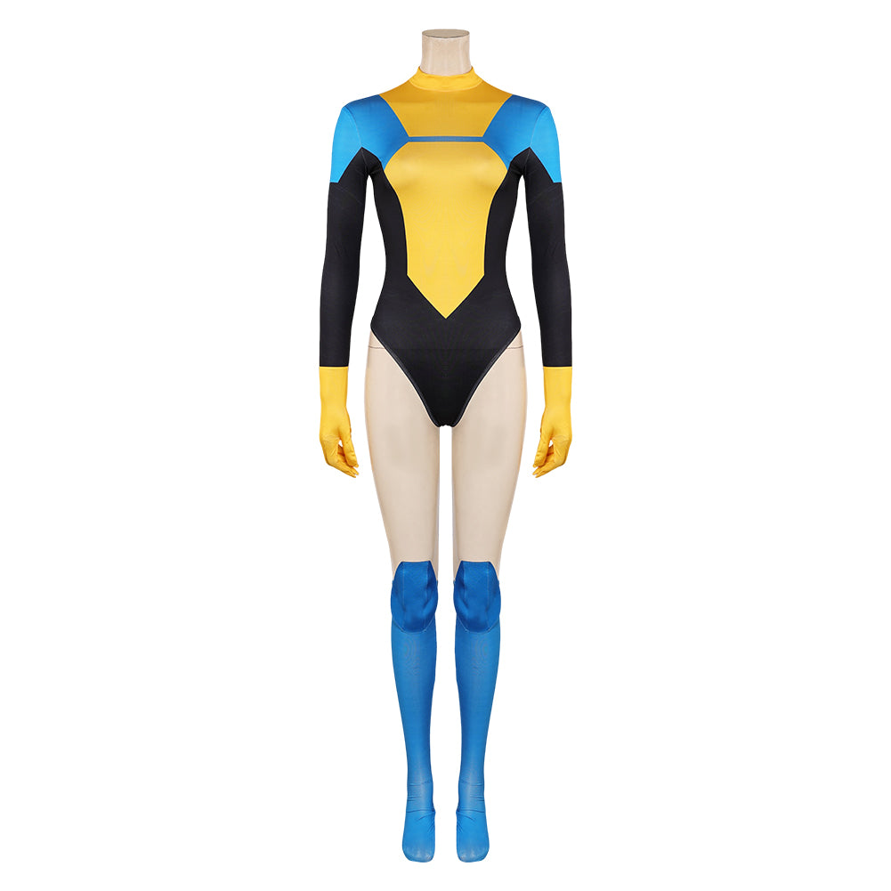 Invincible Terra Grayson Yellow Jumpsuit Outfits Halloween Carnival Party Cosplay Costume