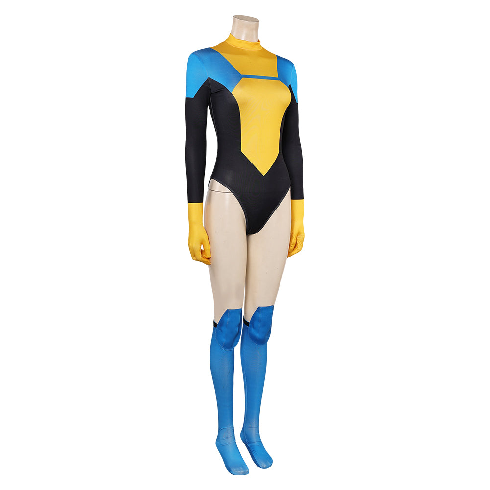 Invincible Terra Grayson Yellow Jumpsuit Outfits Halloween Carnival Party Cosplay Costume