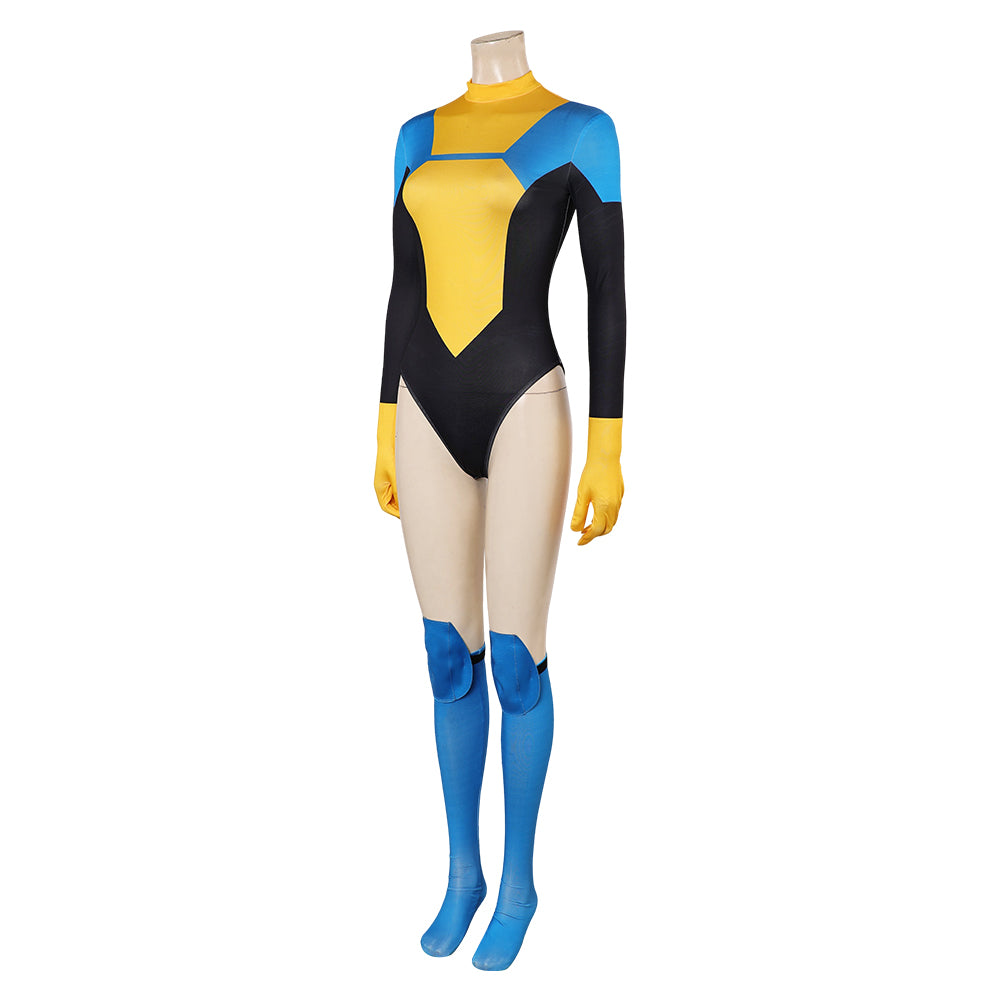 Invincible Terra Grayson Yellow Jumpsuit Outfits Halloween Carnival Party Cosplay Costume