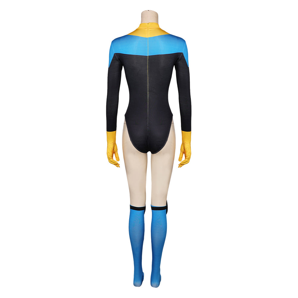 Invincible Terra Grayson Yellow Jumpsuit Outfits Halloween Carnival Party Cosplay Costume