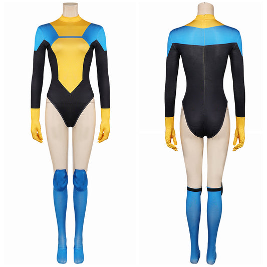 Invincible Terra Grayson Yellow Jumpsuit Outfits Halloween Carnival Party Cosplay Costume