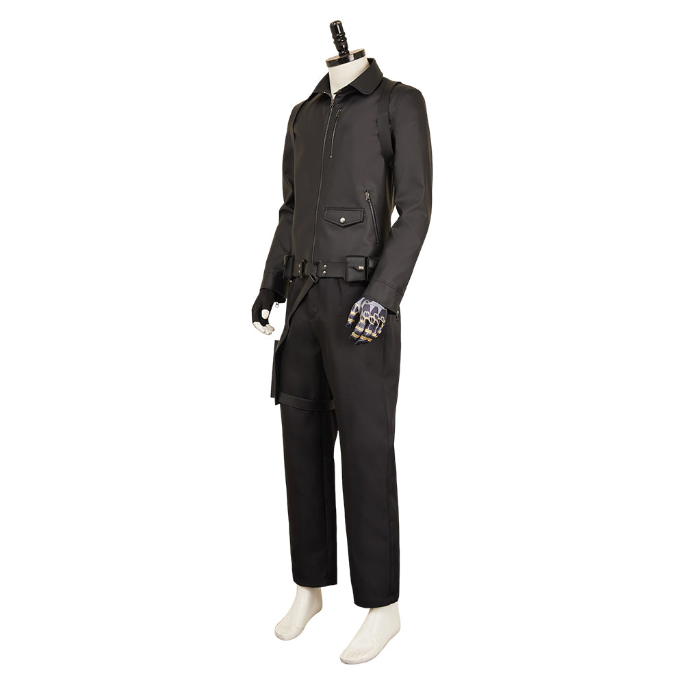 Thunderbolts (2025) Bucky Barnes Men Black Leather Jacket Halloween Carnival Party Cosplay Costume