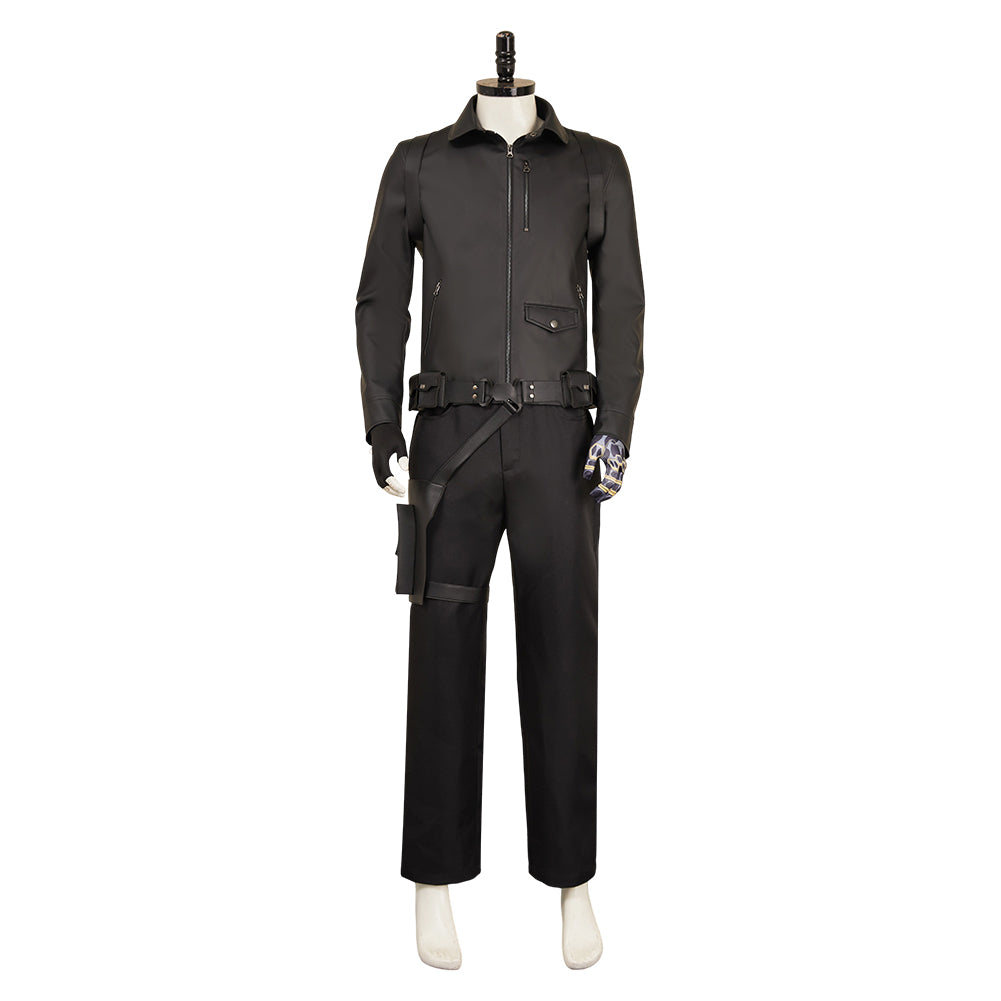 Thunderbolts (2025) Bucky Barnes Men Black Leather Jacket Halloween Carnival Party Cosplay Costume