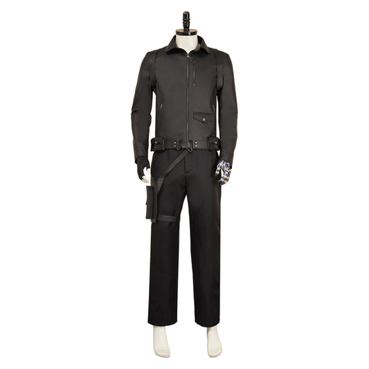 Thunderbolts (2025) Bucky Barnes Men Black Leather Jacket Halloween Carnival Party Cosplay Costume