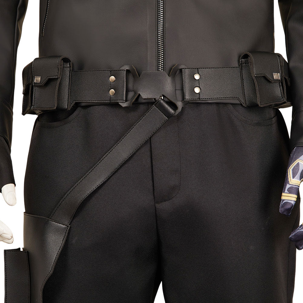 Thunderbolts (2025) Bucky Barnes Men Black Leather Jacket Halloween Carnival Party Cosplay Costume