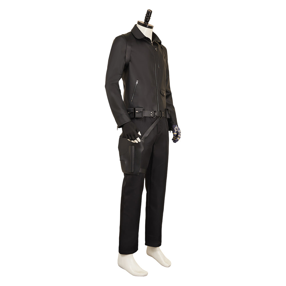 Thunderbolts (2025) Bucky Barnes Men Black Leather Jacket Halloween Carnival Party Cosplay Costume