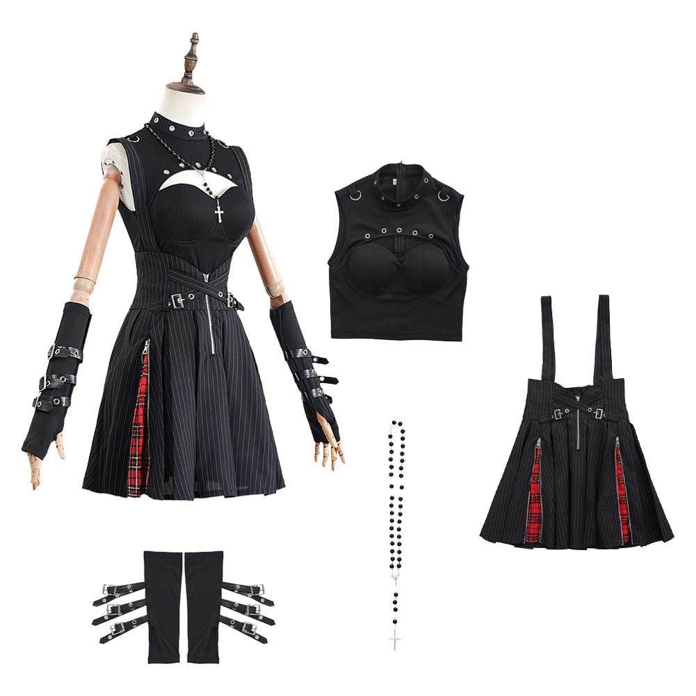 Death Note Misa Amane Women Black Goth Girl Skirt Outfits Halloween Carnival Party Cosplay Costume