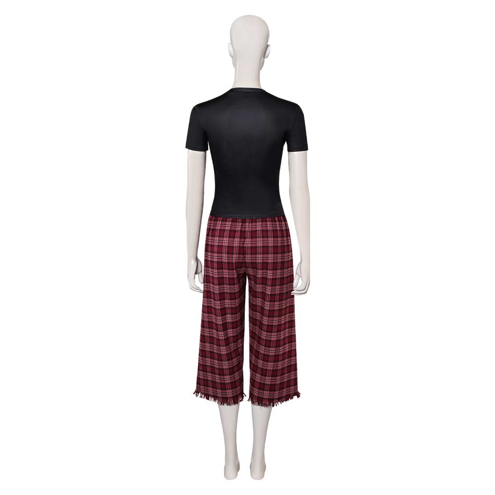 Freakier Friday Anna Coleman Women Black Top Flannel Pants Halloween Carnival Party Cosplay Costume
