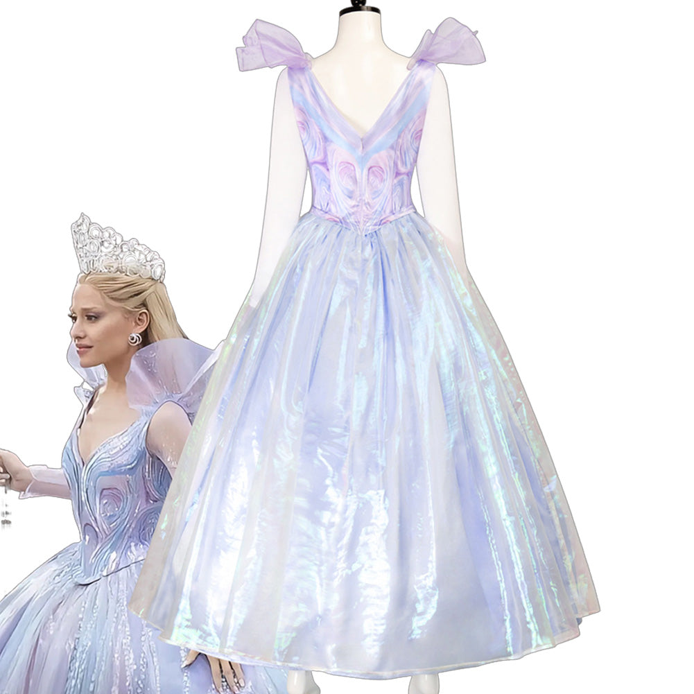 Wicked Glinda Women Light Purple Gown Outfits Halloween Carnival Cosplay Costume