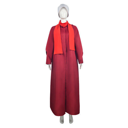 The Handmaid‘s Tale Offred Red Cloak Dress Hat Set Halloween Carnival Party Cosplay Costume
